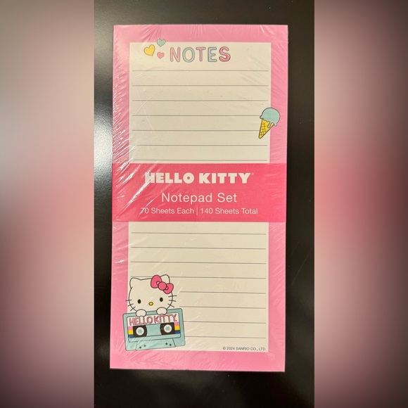 Hello Kitty Set Zipper Pencil Pouch 2 Notepads 2 Pens by Sanrio - Picture 3 of 8